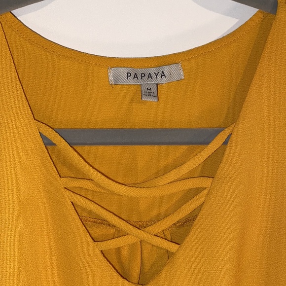 Papaya V-Neck Blouse - Picture 2 of 2